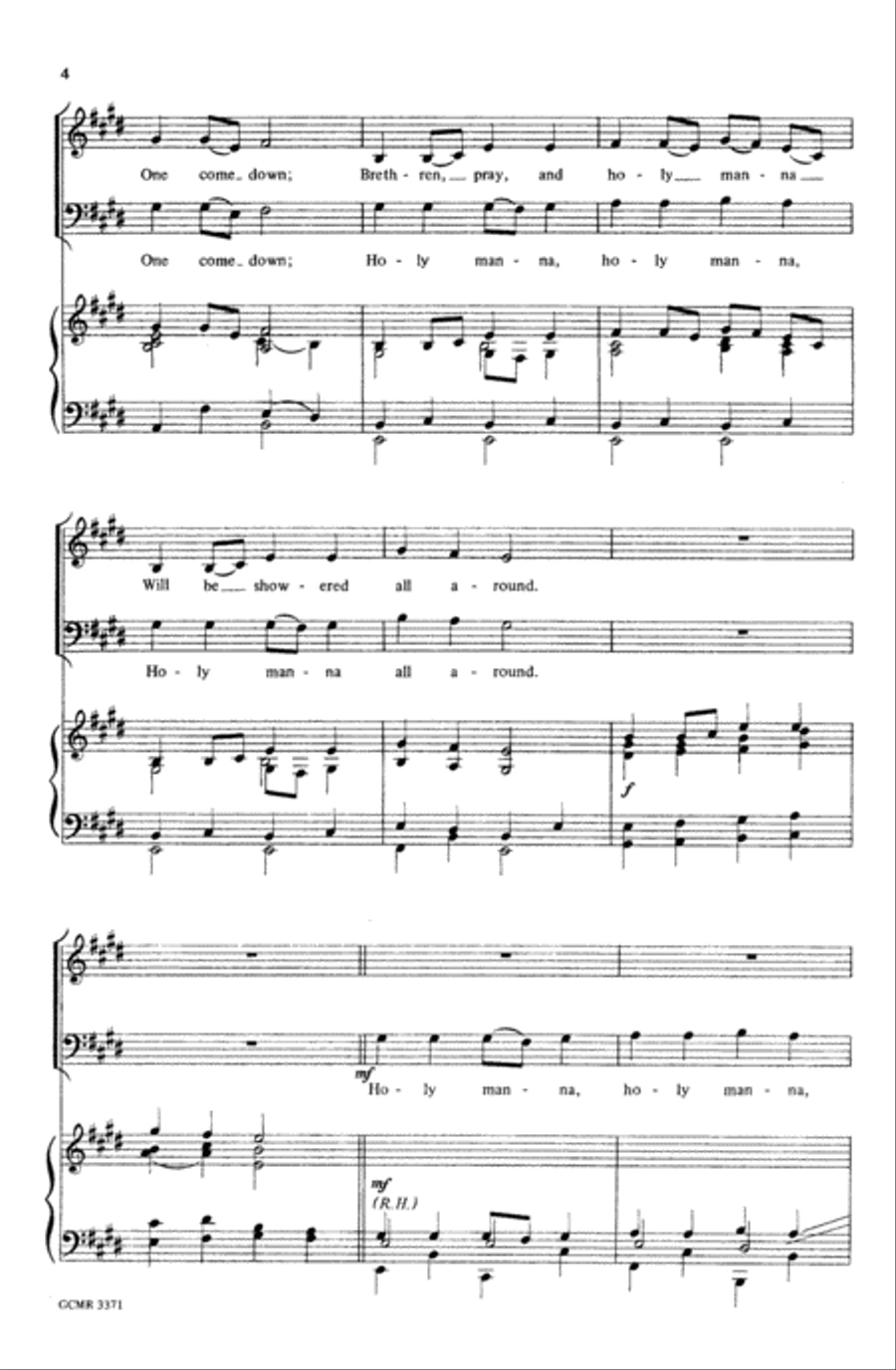 Holy Manna Holy Manna 2-Part scores gallery preview page 4
