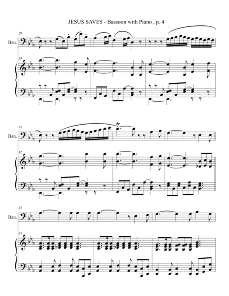 JESUS SAVES (Bassoon with Piano - Score & Part included) image number null