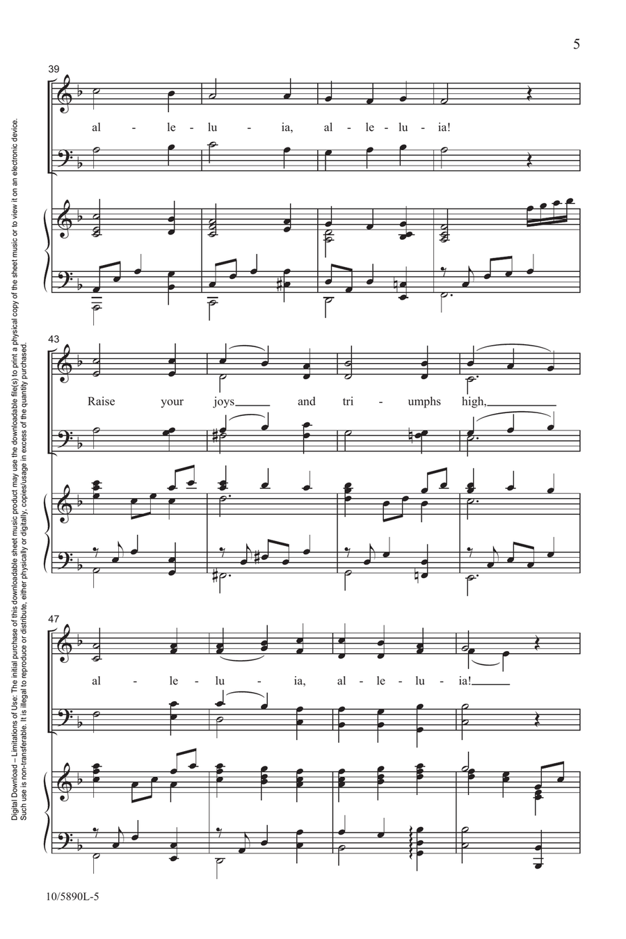 Christ the Lord is Risen Today Choir scores gallery preview page 5