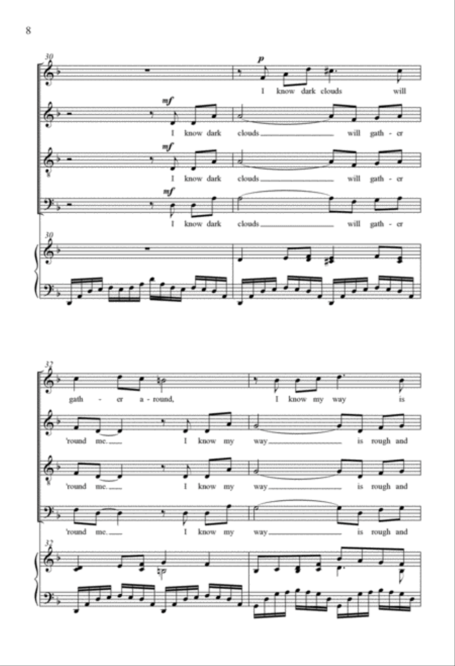 Poor Wayfaring Stranger Poor Wayfaring Stranger 4-Part scores gallery preview page 6
