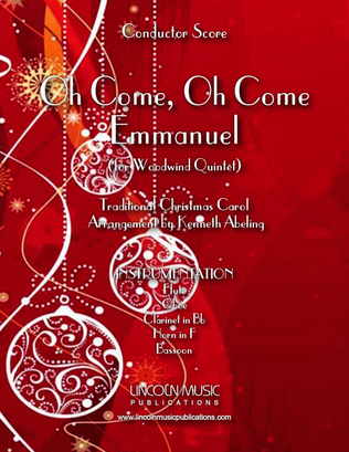 Book cover for Oh Come, Oh Come Emmanuel (for Woodwind Quintet)