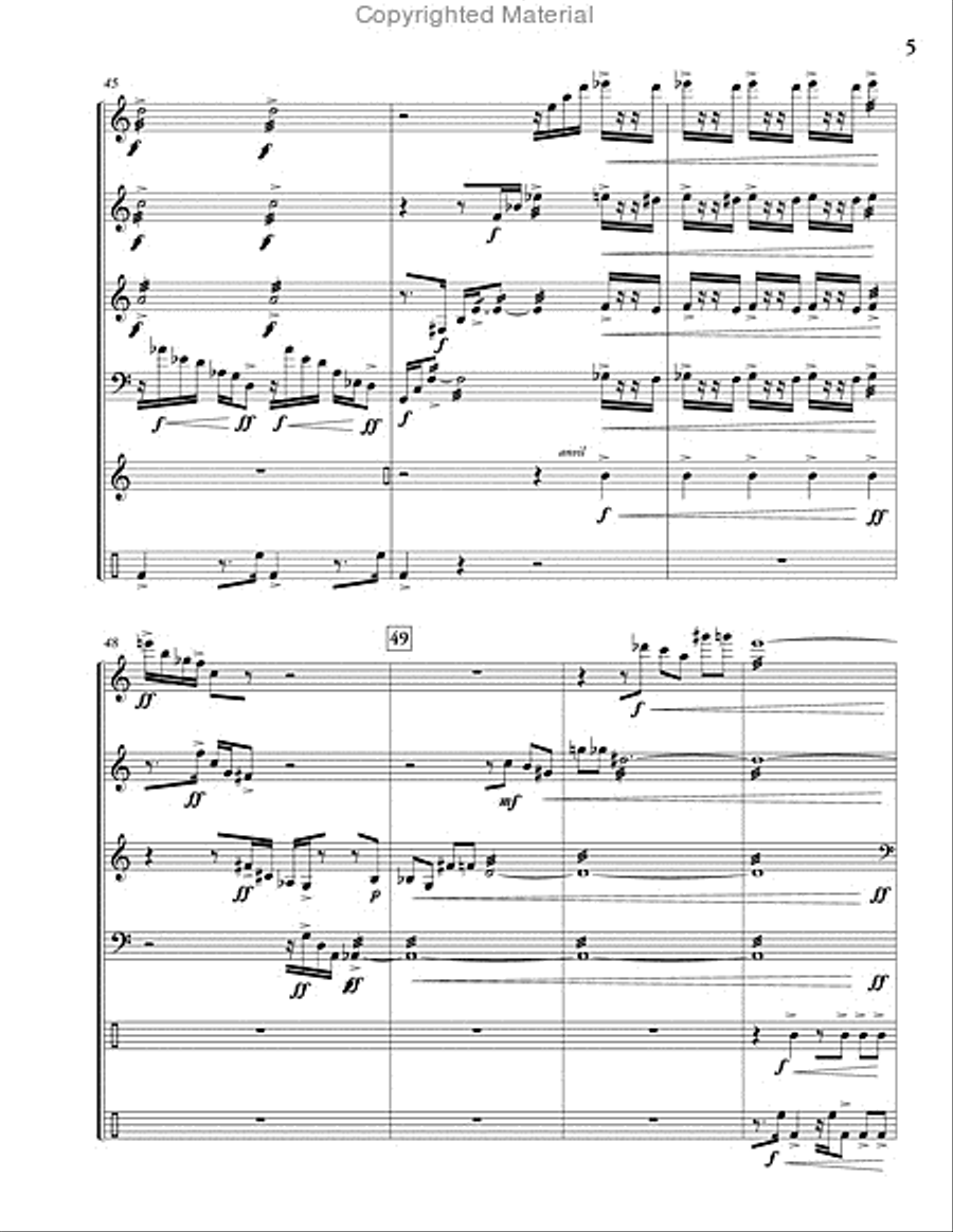 Normandy Beach - 1944 Percussion Ensemble scores gallery preview page 6