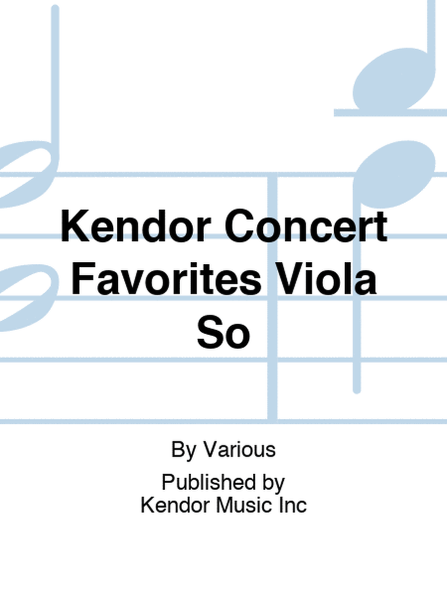 Kendor Concert Favorites Viola So