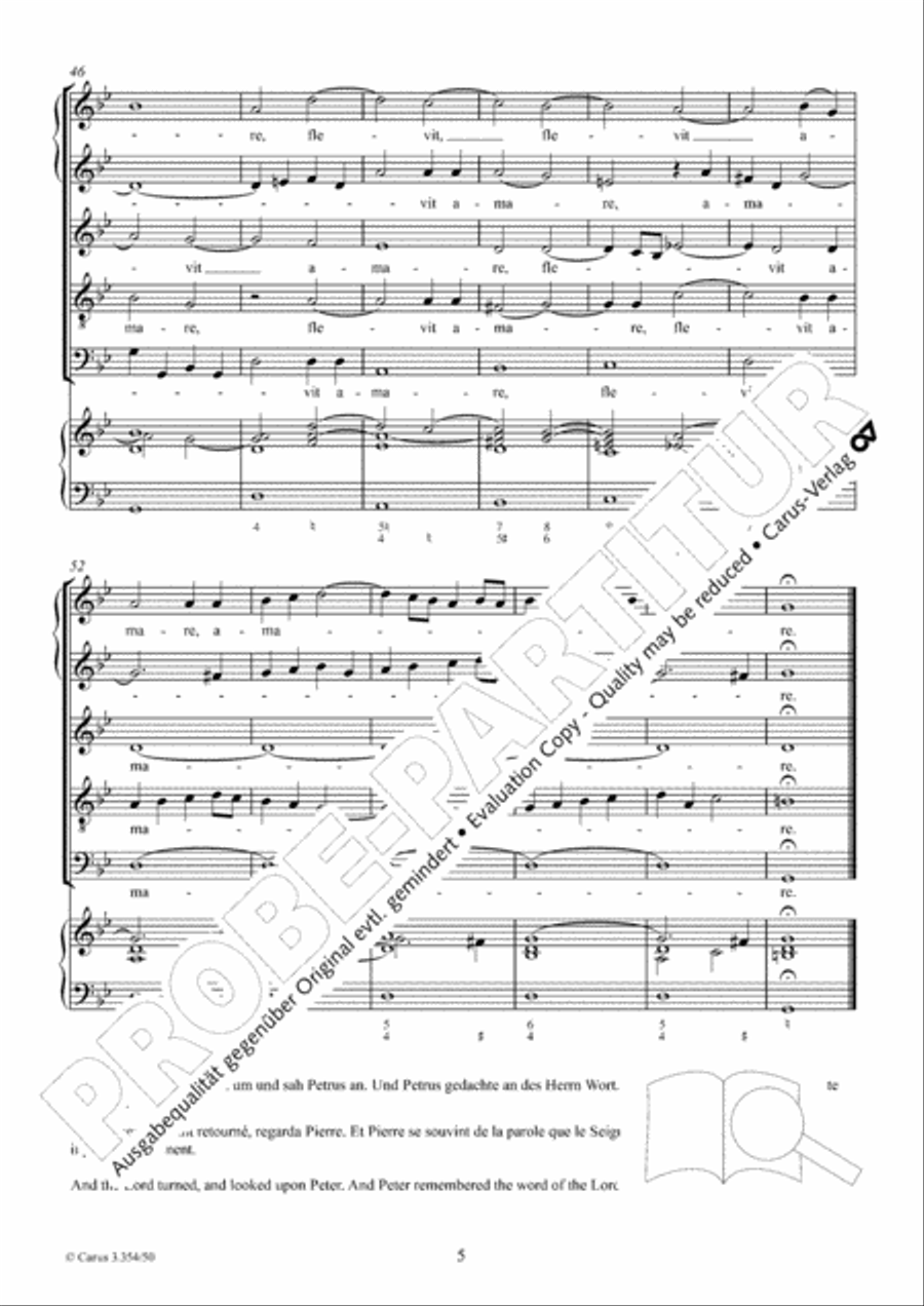 Tunc respexit Jesus Petrum SSATB scores gallery preview page 6