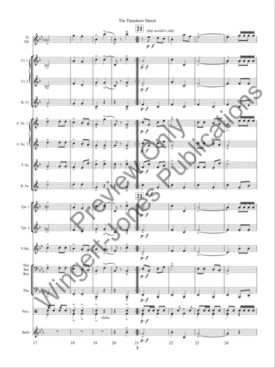 The Thunderer March Concert Band scores gallery preview page 7