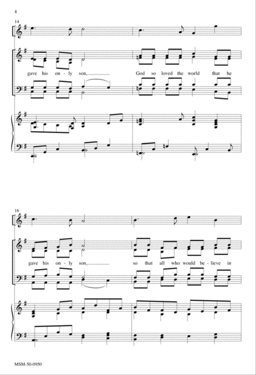God So Loved the World God So Loved the World 4-Part scores gallery preview page 3