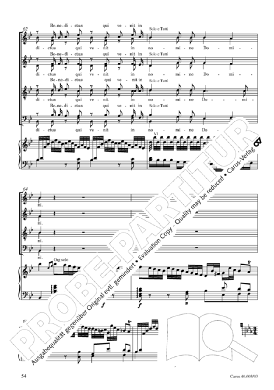 Grosse Orgelsolomesse in Es 4-Part scores gallery preview page 55