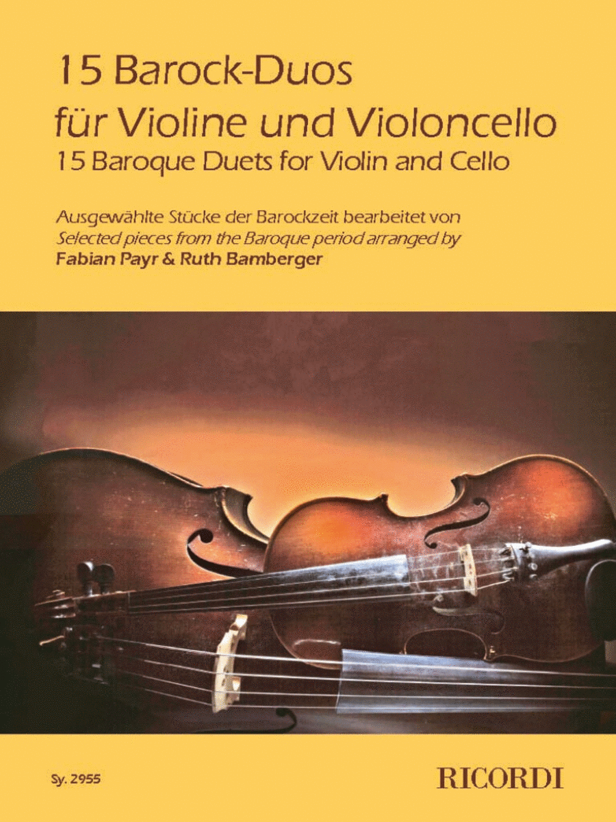15 Barock-Duos für Violine und Violoncello String Duet scores gallery preview page 1