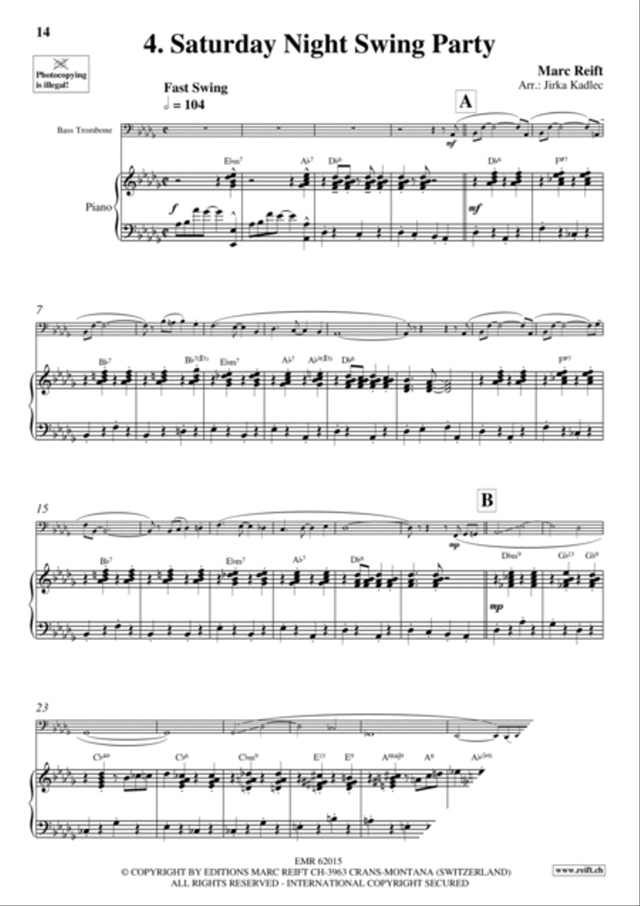 10 Golden Party Solos Bass Trombone scores gallery preview page 7