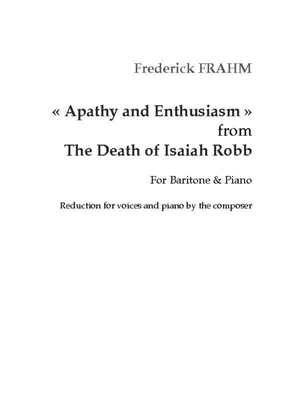 Apathy and Enthusiasm from The Death of Isaiah Robb