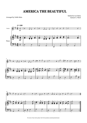 America The Beautiful - Violin (with piano accompaniment)