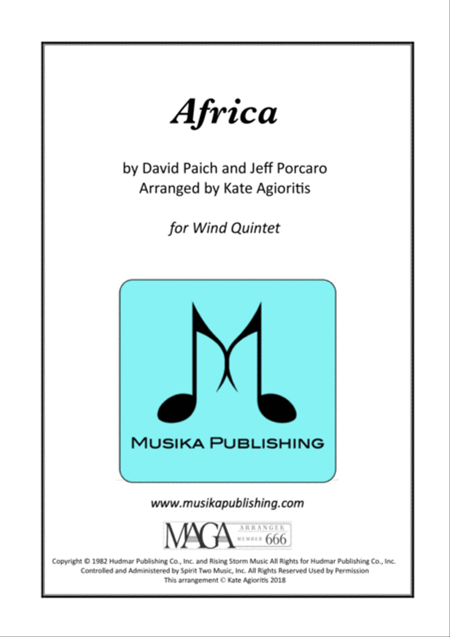 Africa Woodwind Quintet scores gallery preview page 1