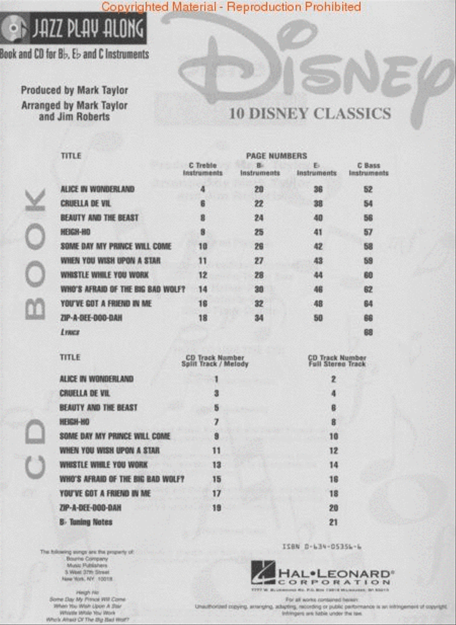 Disney Disney C Instrument scores gallery preview page 2