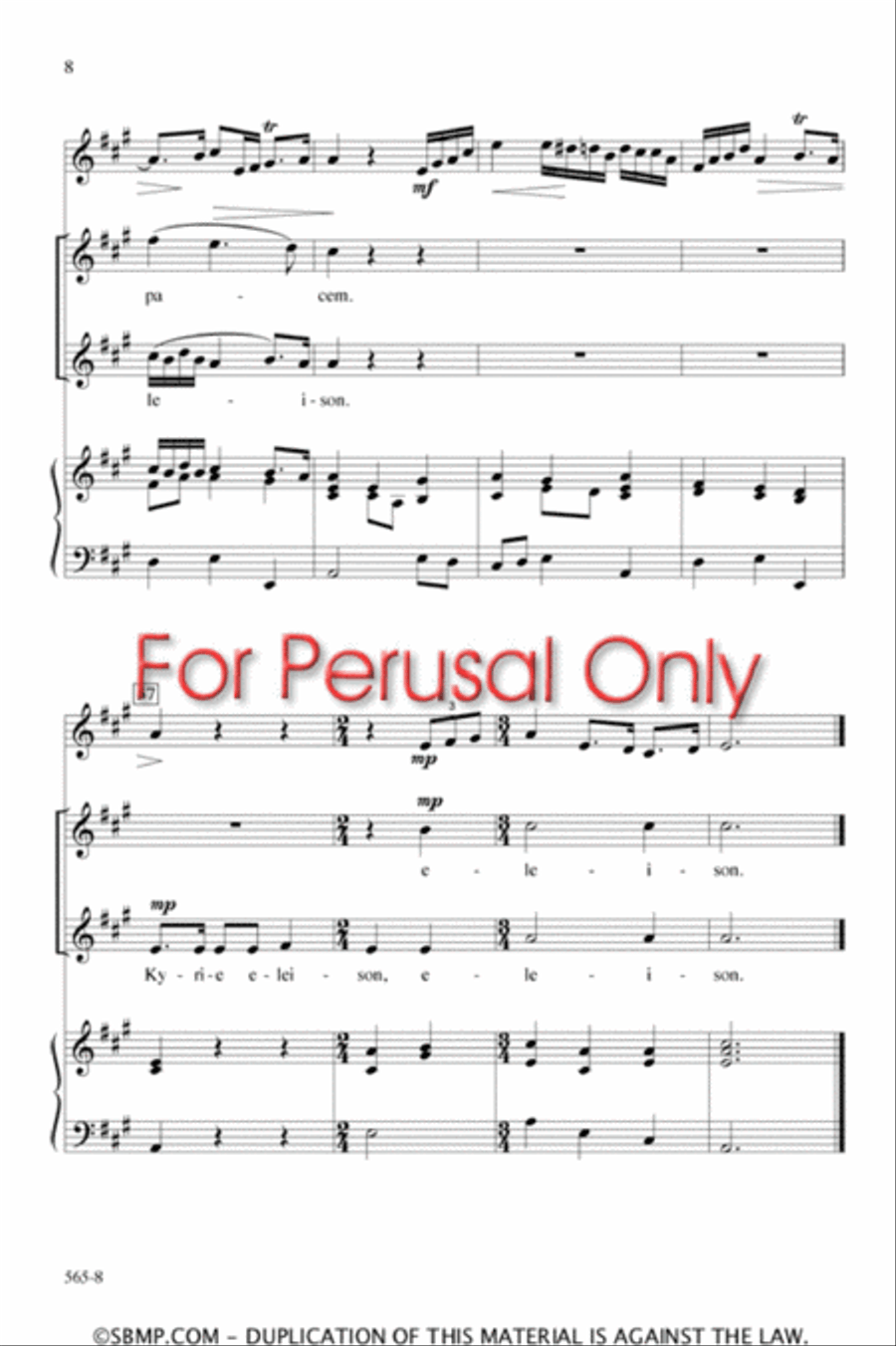 Mozart's Adagio - SA Octavo SA scores gallery preview page 7