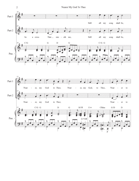 Nearer My God To Thee (2-part choir) image number null