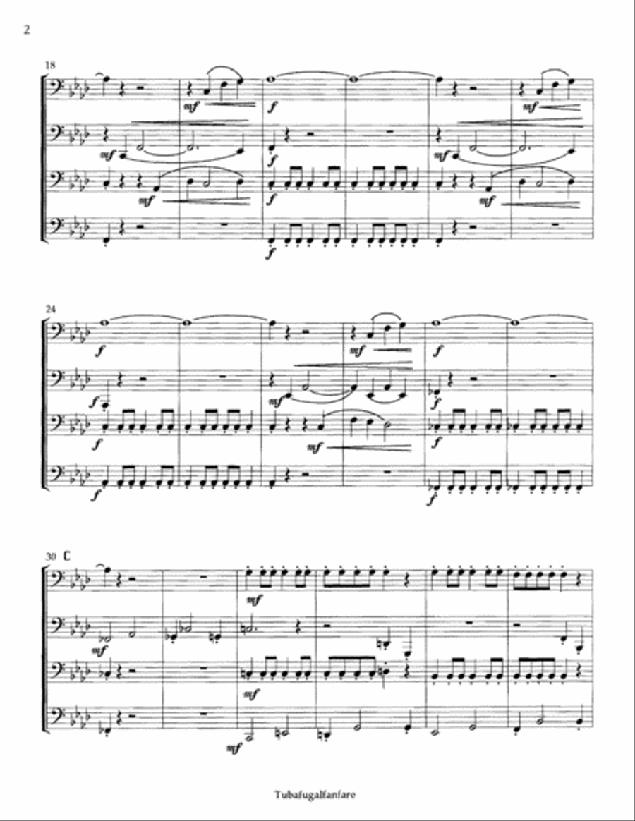 TUBAFUGALFANFARE Tuba Quartet scores gallery preview page 3
