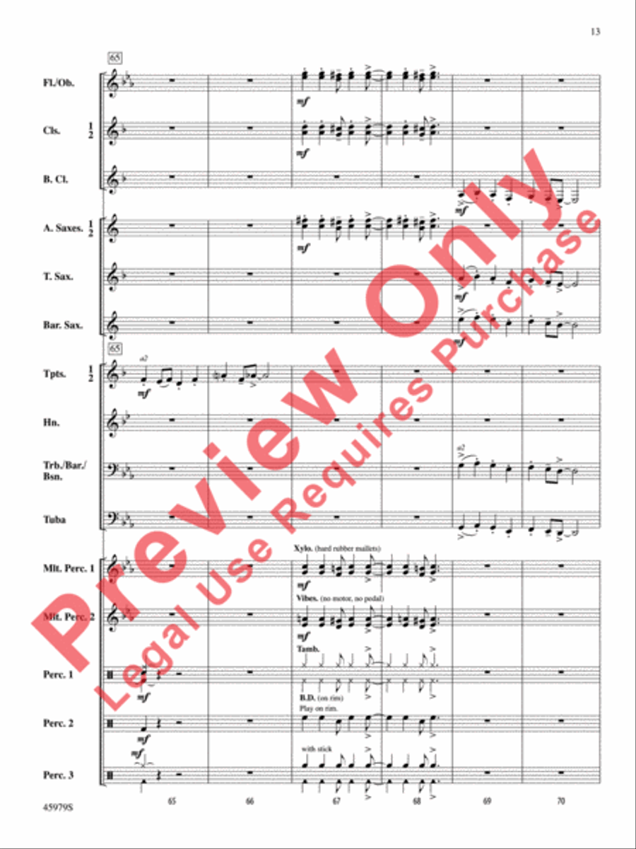 Ring, Ring, Ring! Ring, Ring, Ring! Concert Band scores gallery preview page 14