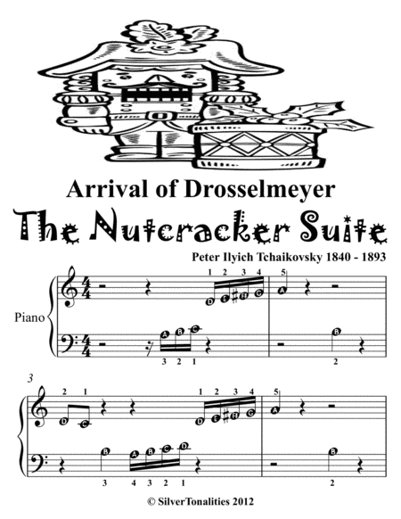 Arrival of Drosselmeyer the Nutcracker Suite Beginner Piano Sheet Music 2nd Edition