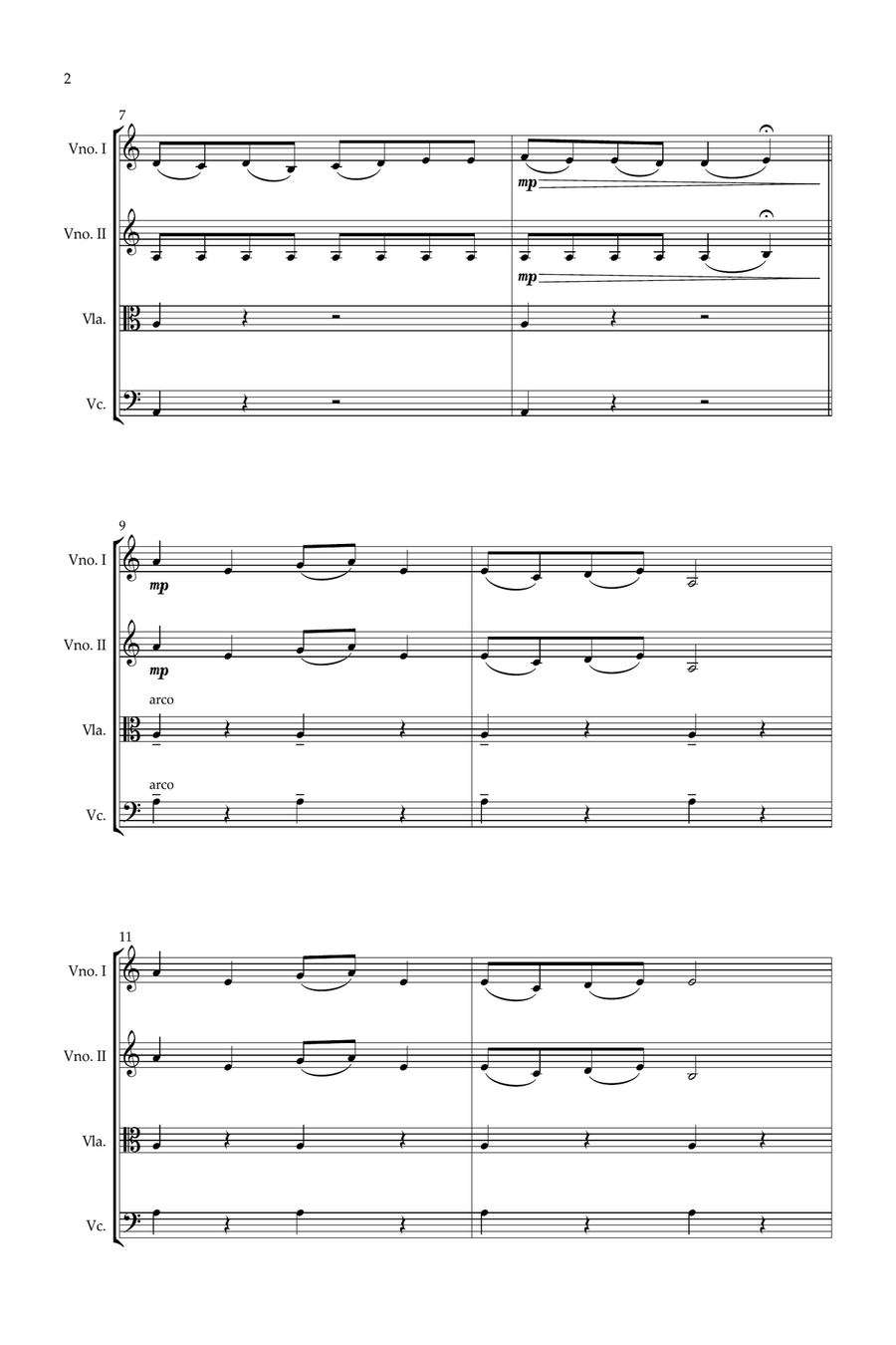 The Ballad Of The Witches' Road (Sacred Chant Version) String Quartet scores gallery preview page 3
