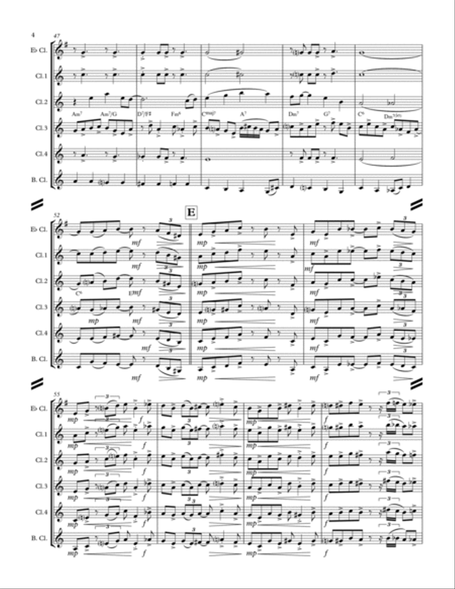 Georgia On My Mind Woodwind Quintet scores gallery preview page 5