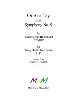 Book cover for Ode to Joy from Symphony No. 9