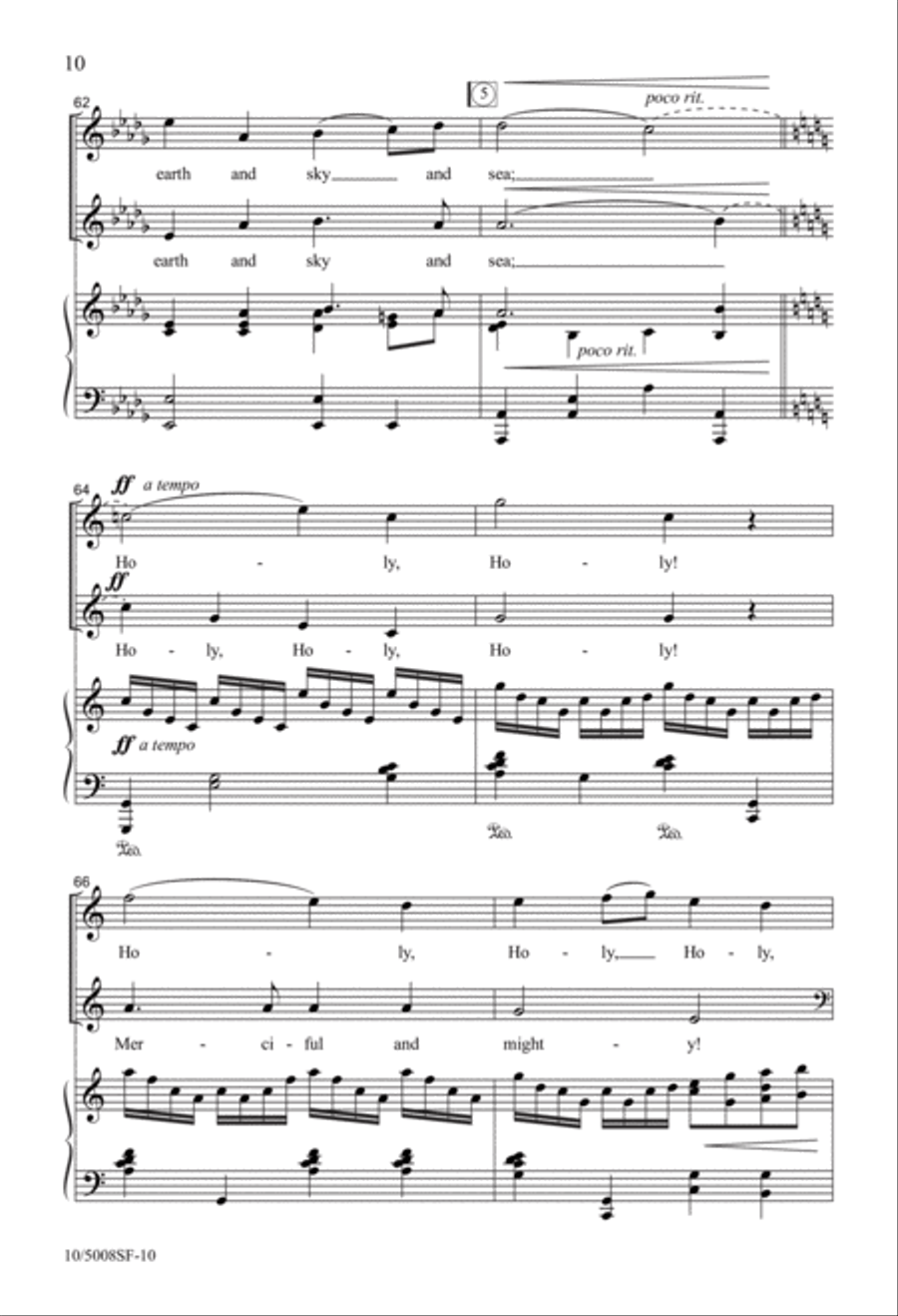 Holy, Holy, Holy 4-Part scores gallery preview page 10