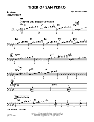 Tiger Of San Pedro - Bass Clef Solo Sheet