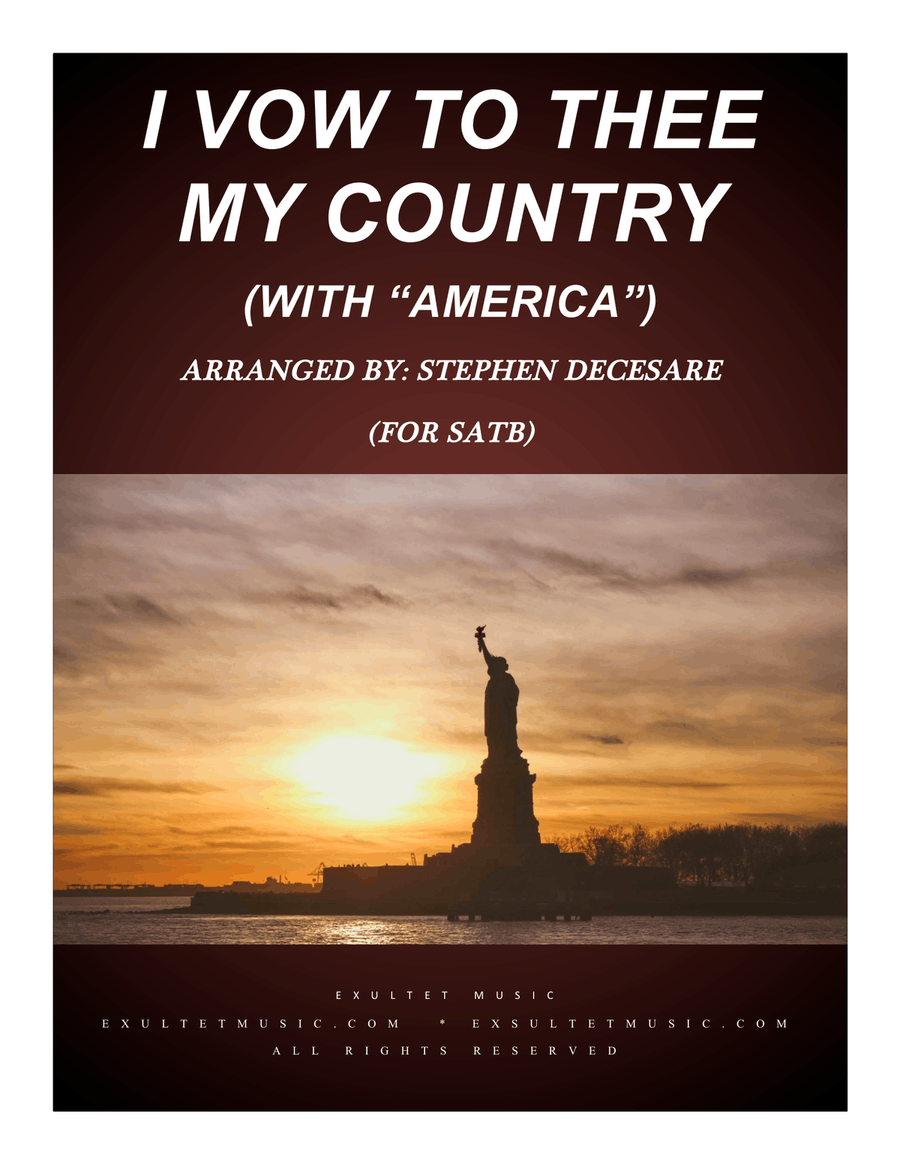 I Vow To Thee My Country (with "America") (for SATB) image number null