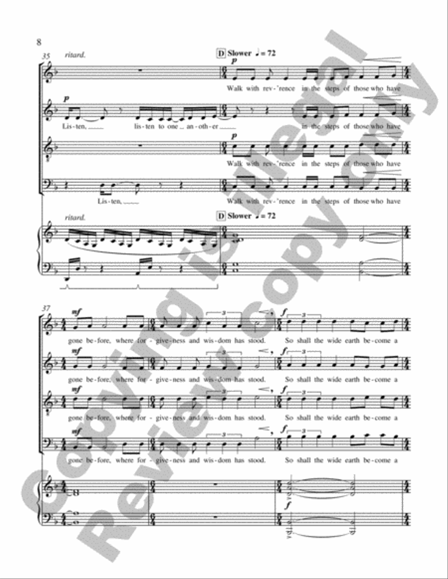 The Tree of Peace The Tree of Peace 4-Part scores gallery preview page 8