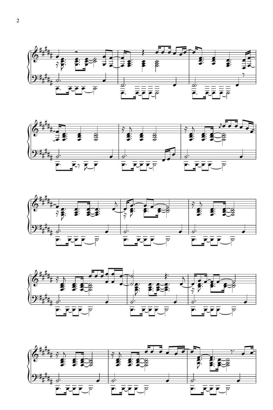 Drive Piano Solo scores gallery preview page 2