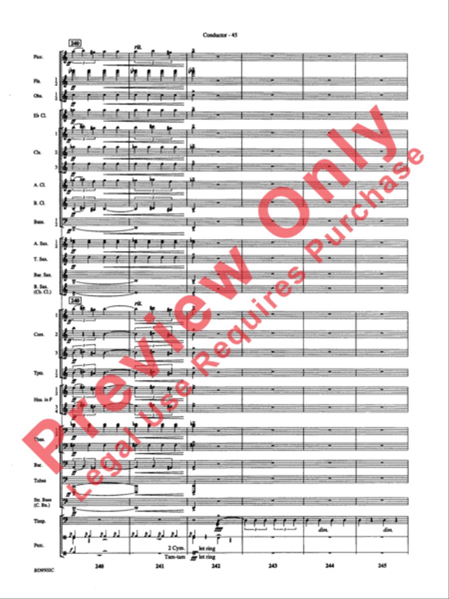 Symphony No. 3 for Band Concert Band scores gallery preview page 48