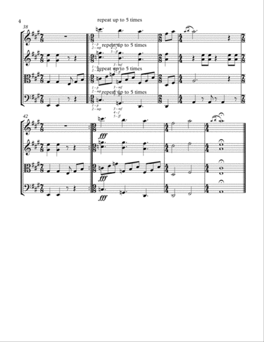 Here Comes The Sun String Quartet scores gallery preview page 4