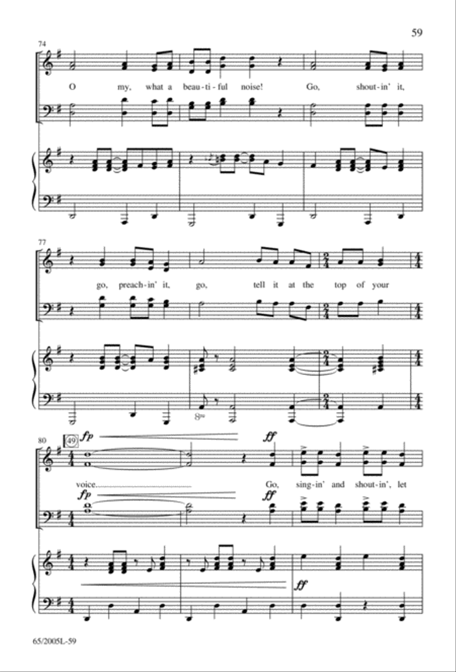 I Hear the Prophet Callin' 4-Part scores gallery preview page 60