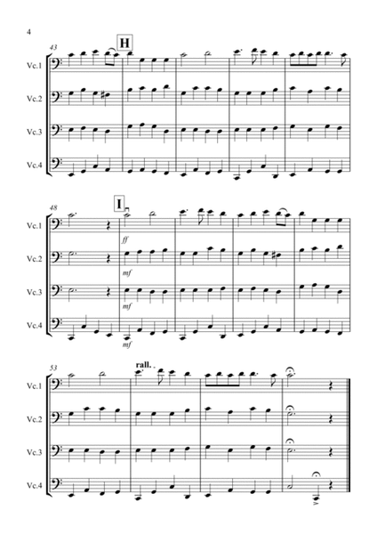 Trumpet Voluntary for Cello Quartet image number null