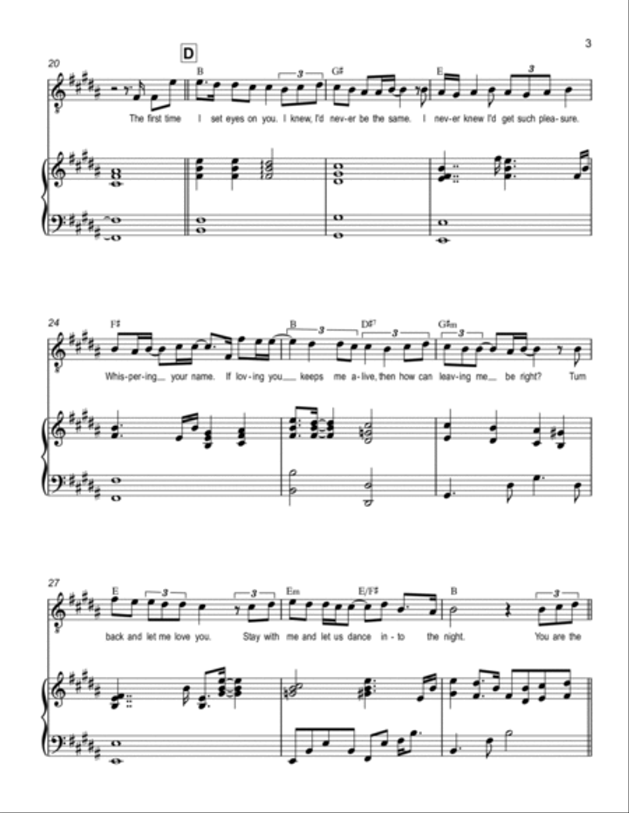 Loving You Keeps Me Alive, from Dracula: the Musical Voice scores gallery preview page 3