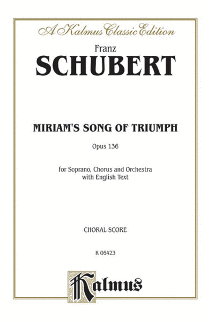 Miriam's Song of Triumph 4-Part scores gallery preview page 1