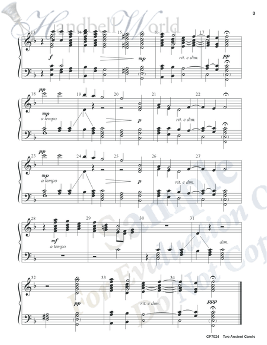 Two Ancient Carols Two Ancient Carols 5-Octaves scores gallery preview page 6