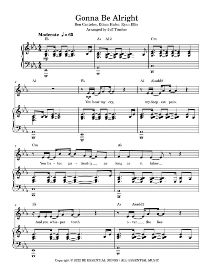 Gonna Be Alright Gonna Be Alright Piano, Vocal, Guitar scores gallery preview page 2