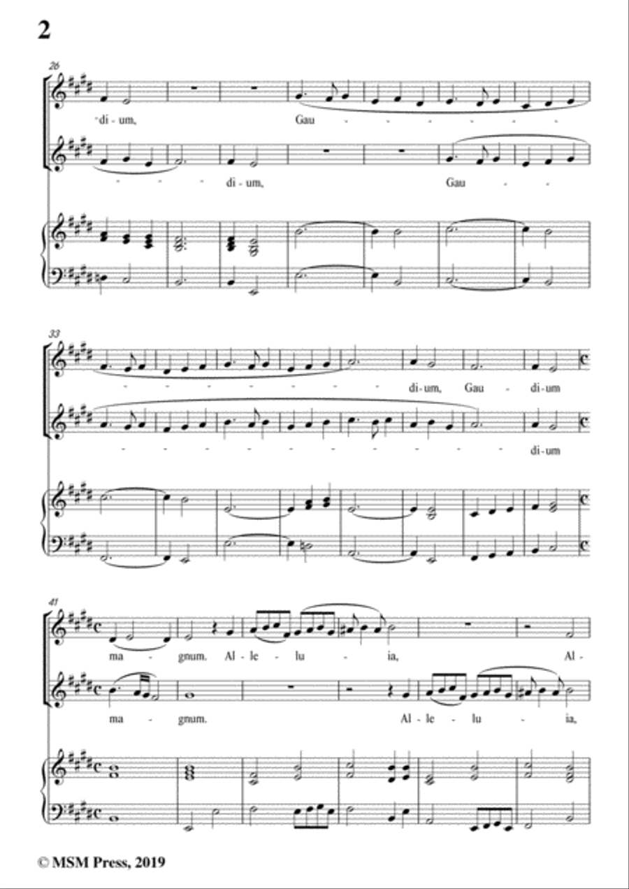 Leoni-Ecce annuntio vobis,in E Major,for two Voices&Piano SSA scores gallery preview page 4