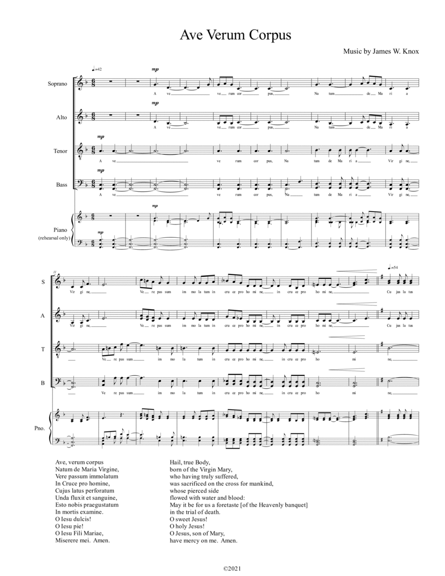 Ave Verum Corpus Ave Verum Corpus Divisi scores gallery preview page 1