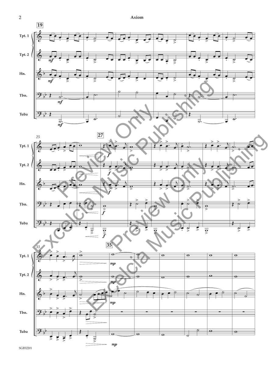 Axiom Brass Quintet scores gallery preview page 3