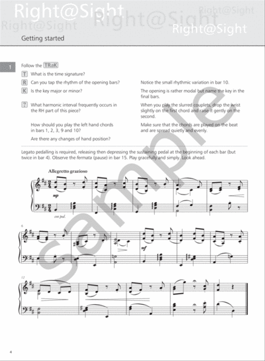 Right@Sight Piano Grade 6 Piano Method scores gallery preview page 3