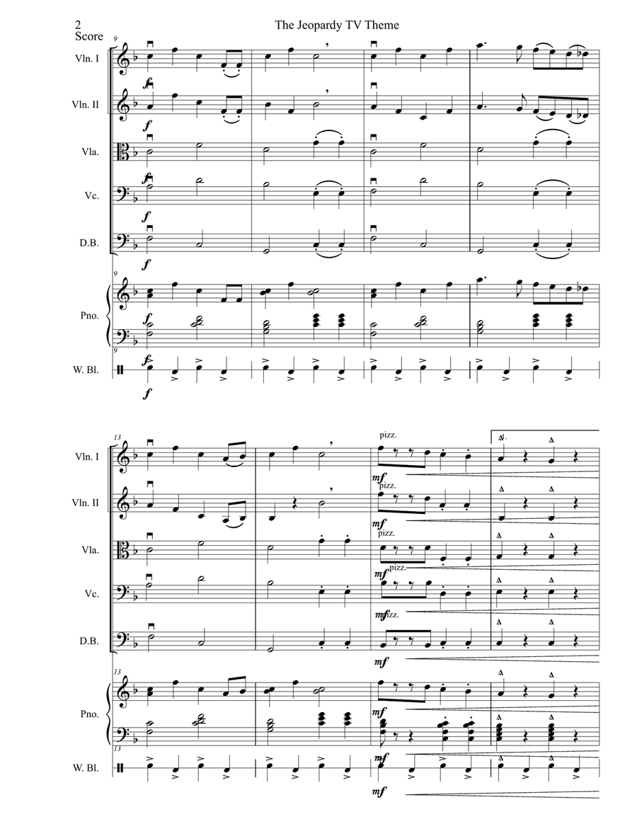 Jeopardy Theme Score and Parts scores gallery preview page 3