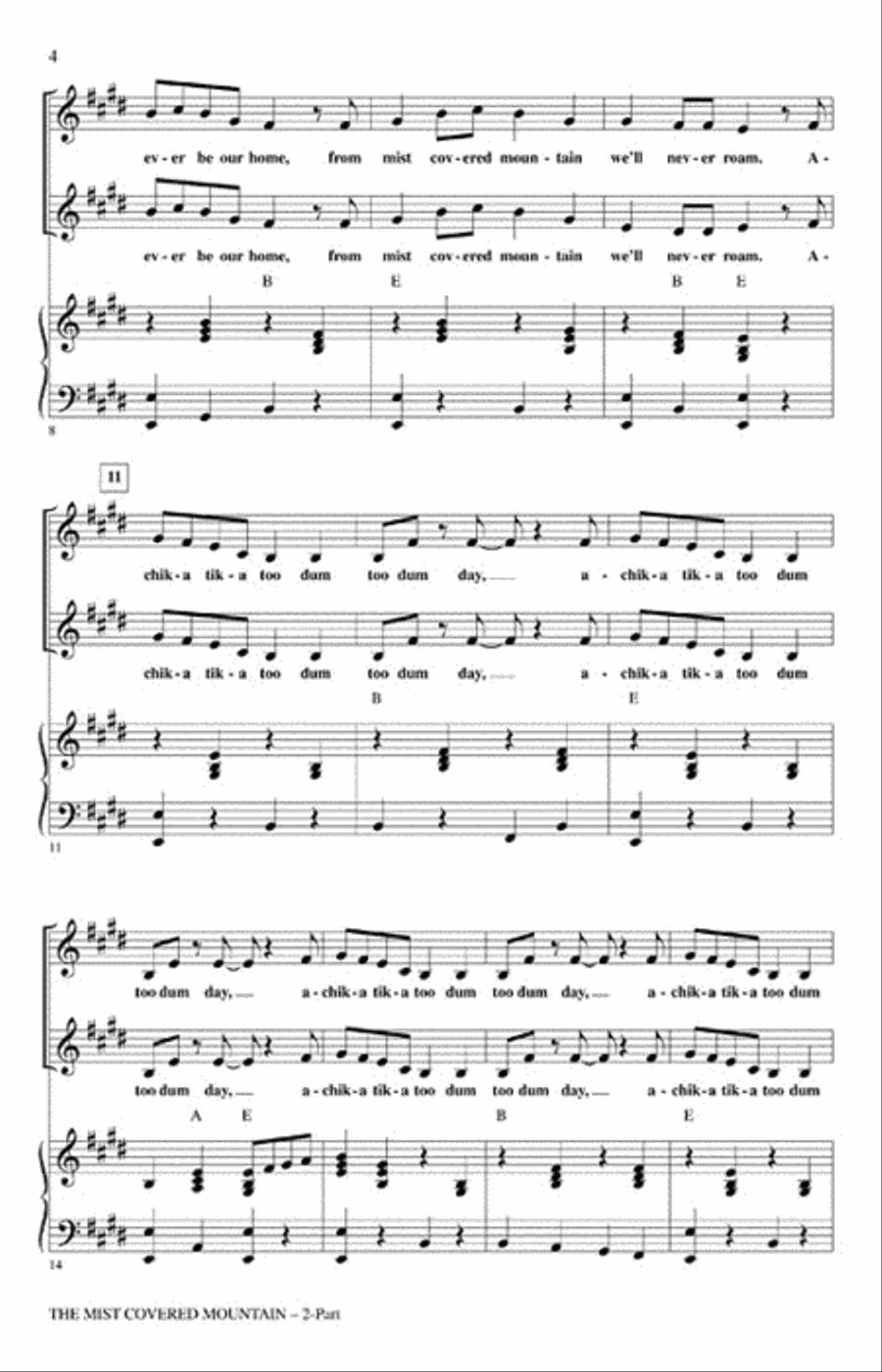 The Mist Covered Mountain (Medley) Choir scores gallery preview page 3