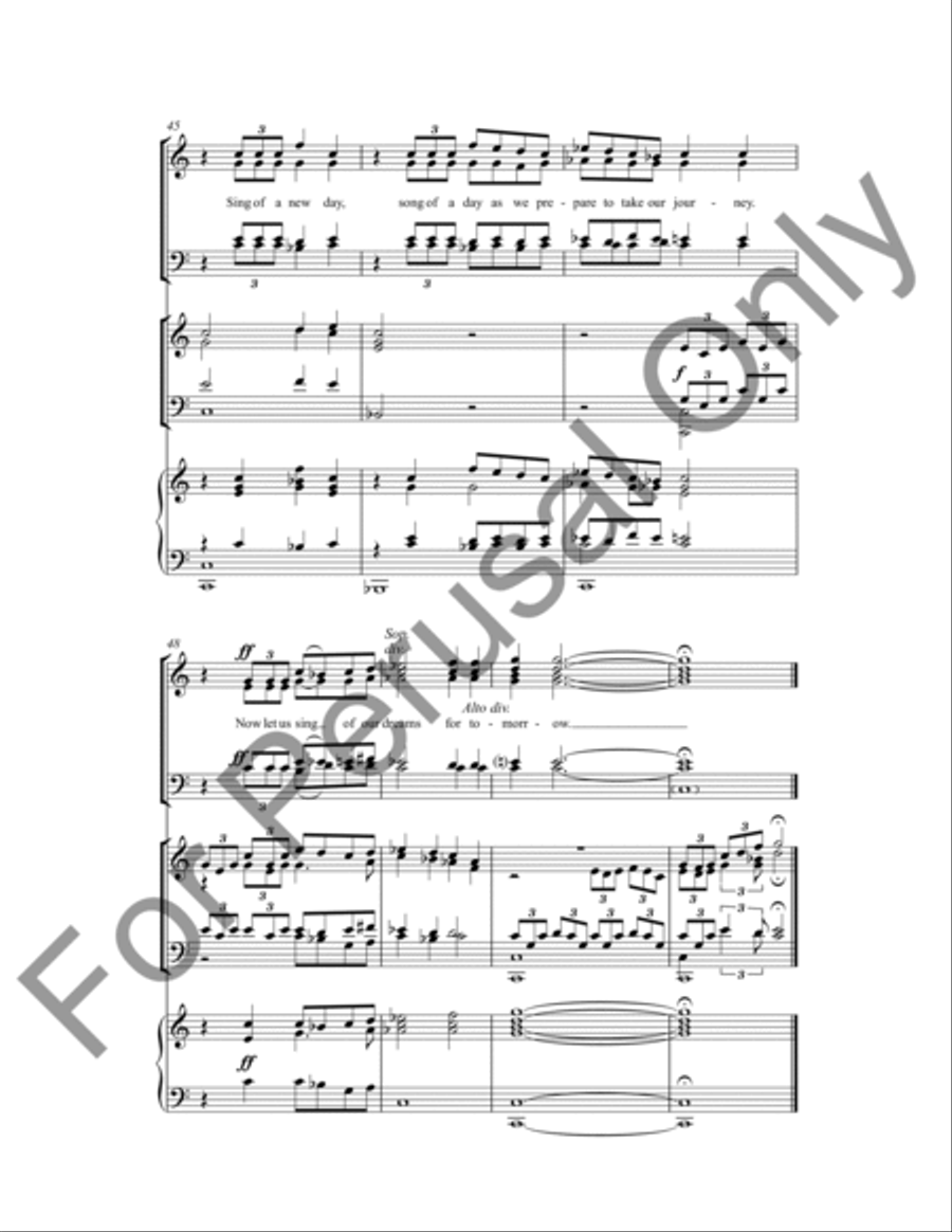 Fanfare For Tomorrow (Choral Score) 4-Part scores gallery preview page 8