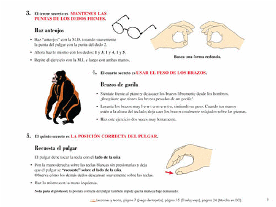 Técnica e Interpretación – Libro Dos de Dos – Nivel Elemental 1 Piano Method scores gallery preview page 3