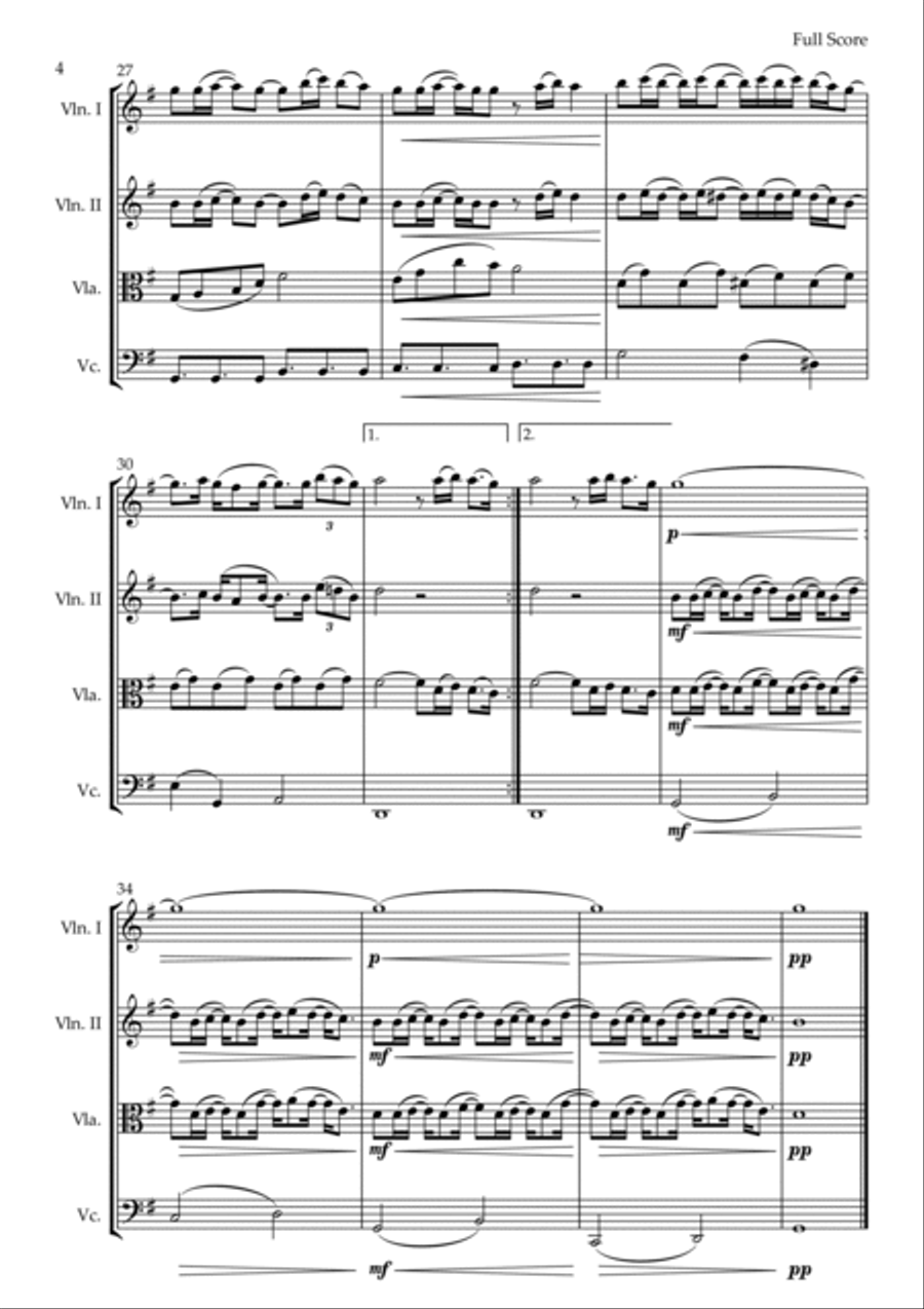 Aquarela-toquinho Aquarela-toquinho String Quartet scores gallery preview page 4