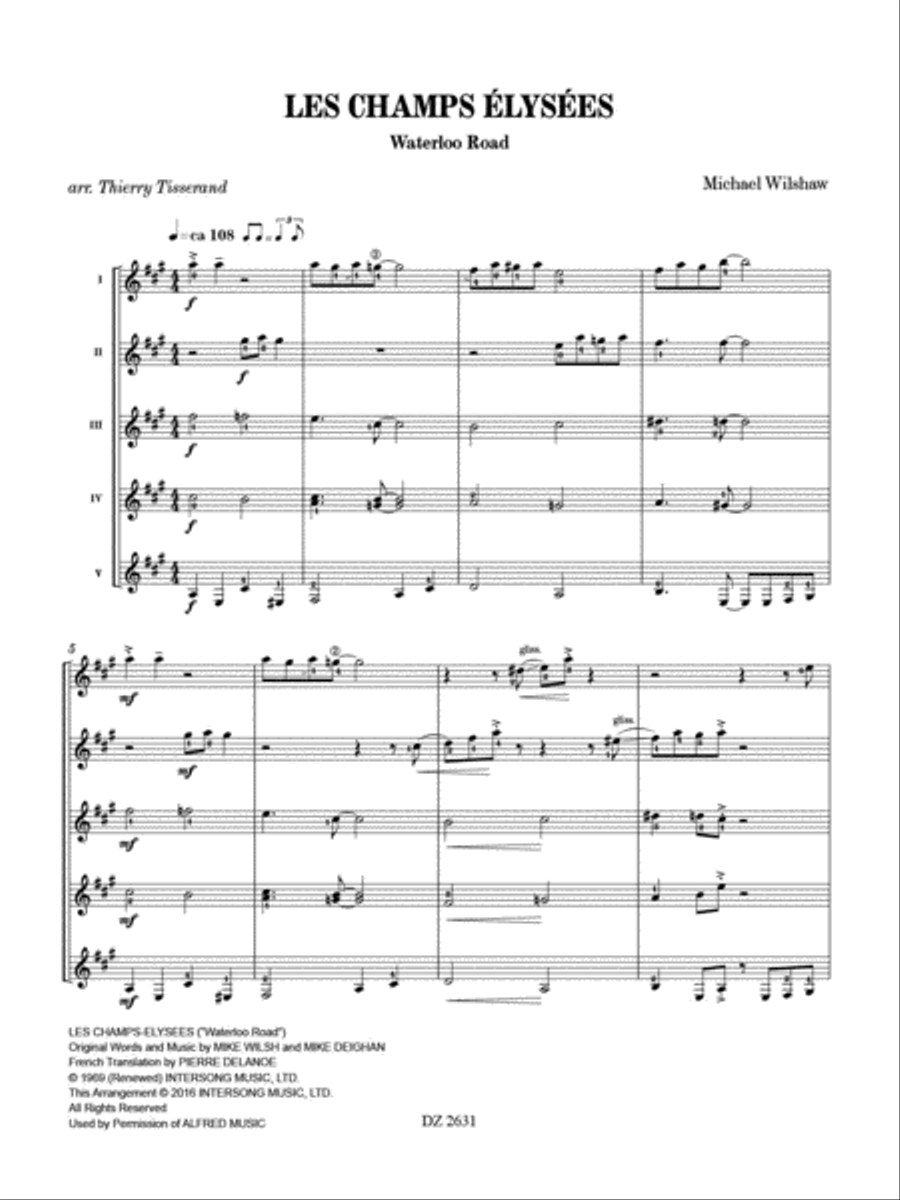 Les Champs Élysées Guitar Ensemble scores gallery preview page 2