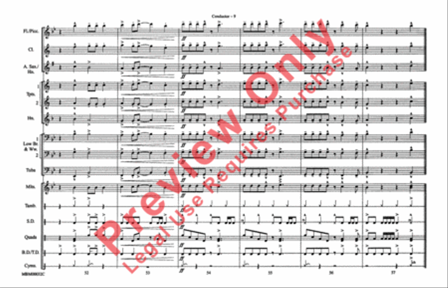Cheeseburger in Paradise Marching Band scores gallery preview page 10