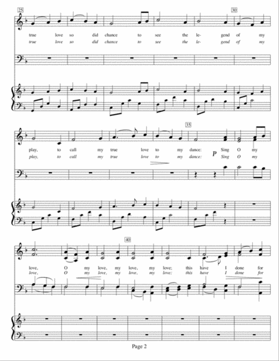 Tomorrow Shall Be My Dancing Day 4-Part scores gallery preview page 2
